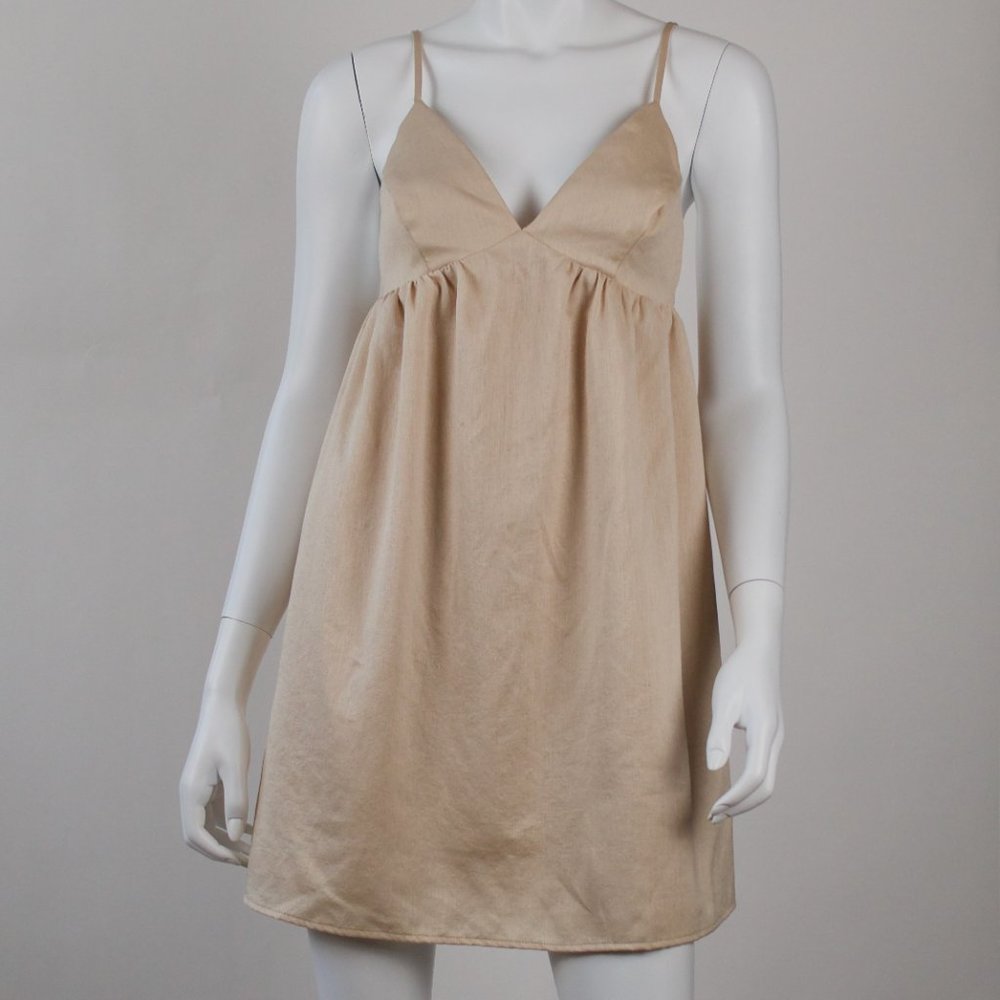 Anthropologie Beige Mini Slip Dress